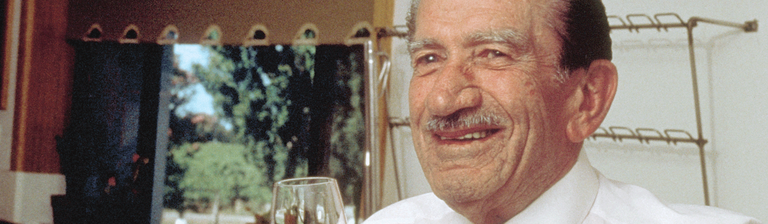 Close up photo of Max Schubert, Penfolds former Chief Winemaker