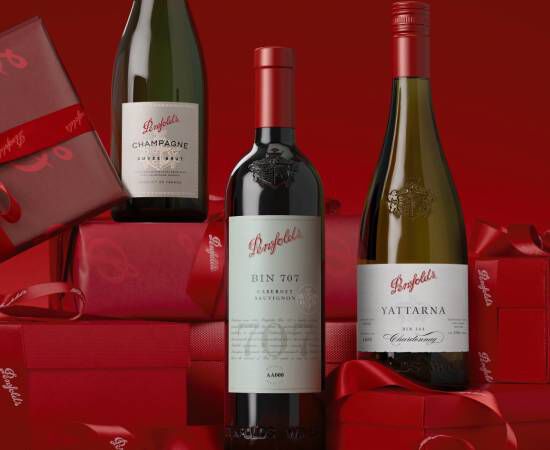 Penfolds Grange being gifted over table scape