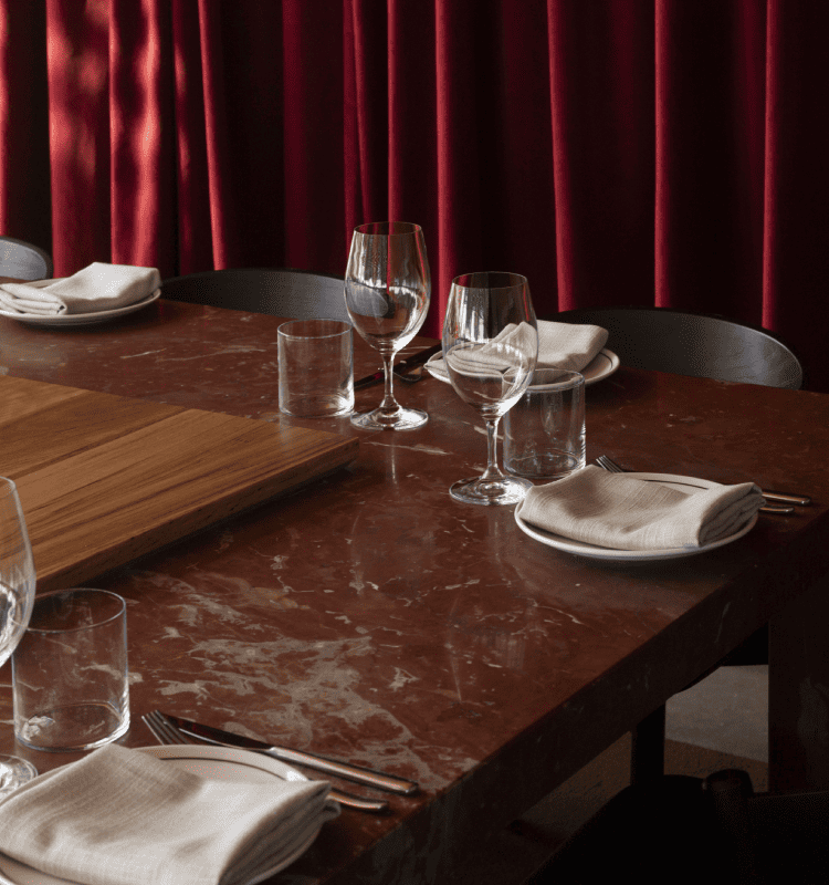 Magill Estate Kitchen Dining Table set up