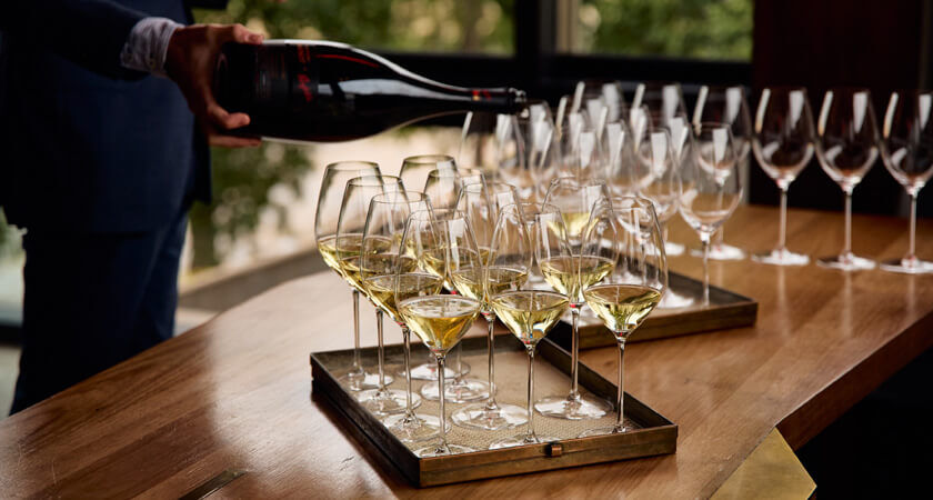 Penfolds champagne being poured into glasses