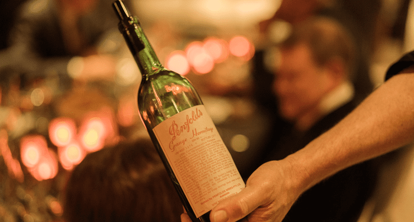 Heritage Grange bottle being poured at event