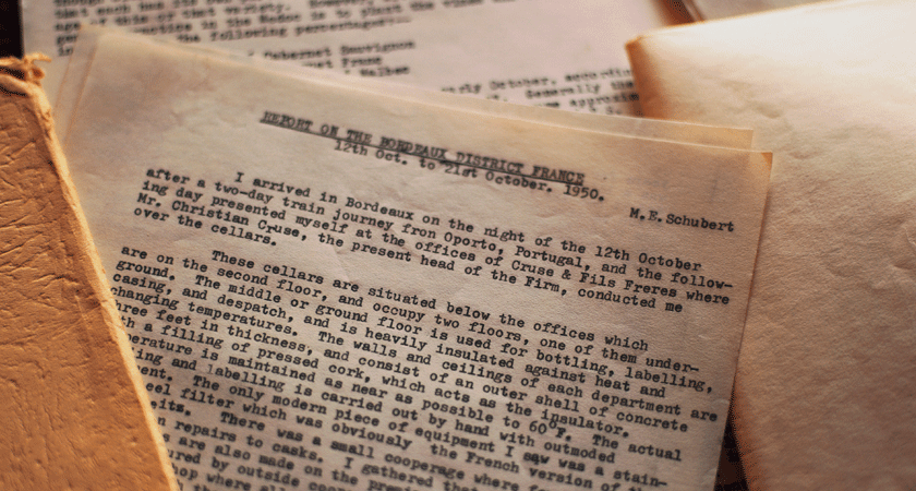 Pages from Max Schubert's diary