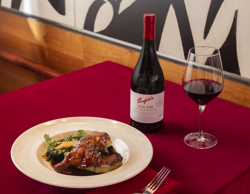 Penfolds Bin 138 alongside meal