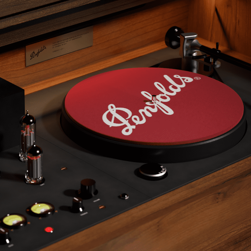 Close up of red Grange record on limited edition record player