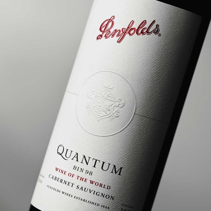 Close of Quantum Cabernet label