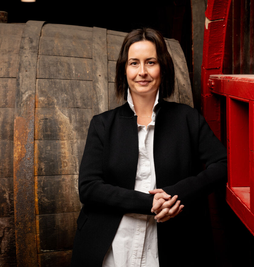 Steph Dutton, Penfolds Senior Winemaker, in the Magill Estate Tunnels